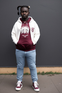 Kenyan teenager boy with  white hair