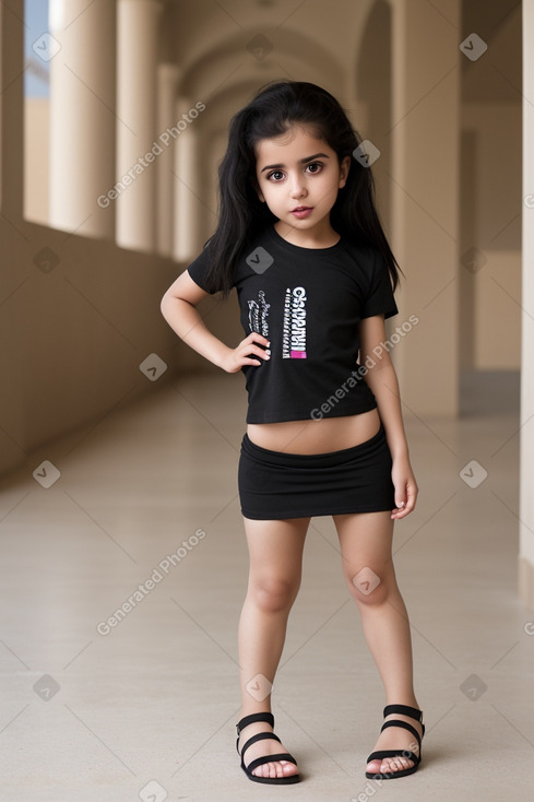 Jordanian infant girl with  black hair