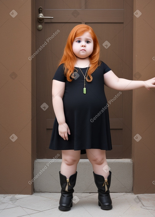 Saudi arabian child female with  ginger hair