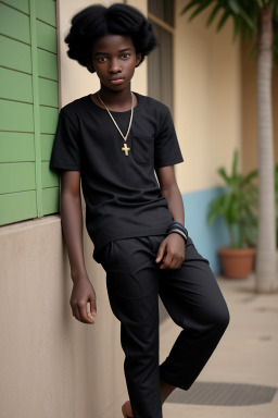 Togolese teenager boy with  black hair