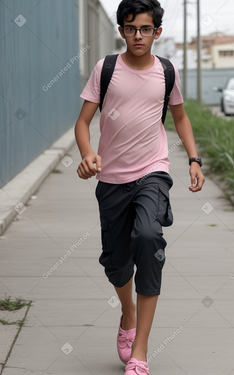 Colombian teenager boy with  black hair