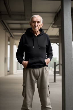 Serbian elderly male with  black hair