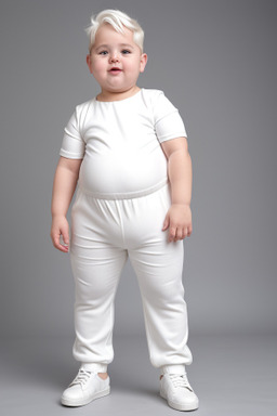 Hungarian infant boy with  white hair