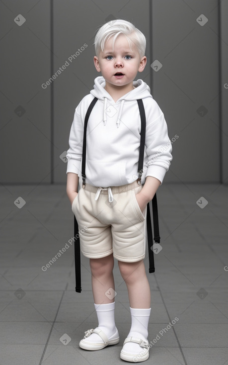 Latvian infant boy with  white hair