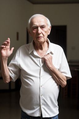 Elderly male with  black hair