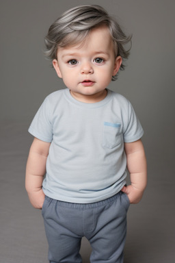 Australian infant boy with  gray hair