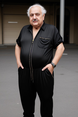 Italian elderly male with  black hair