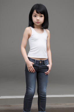 Chinese child female with  black hair