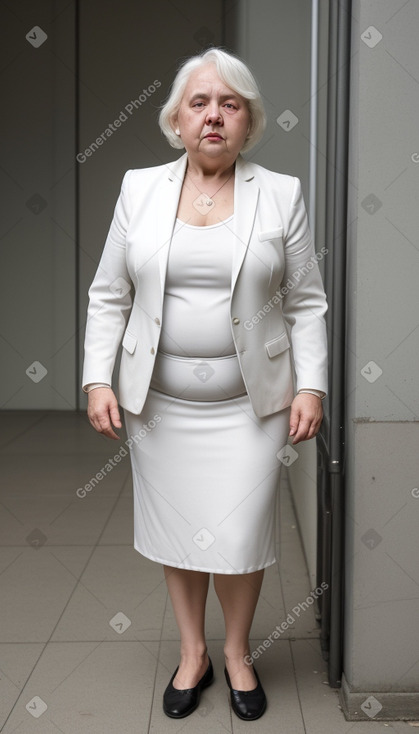 Hungarian elderly female with  white hair