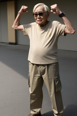 Japanese elderly male with  blonde hair