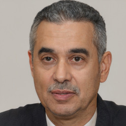 Neutral white adult male with short  black hair and brown eyes