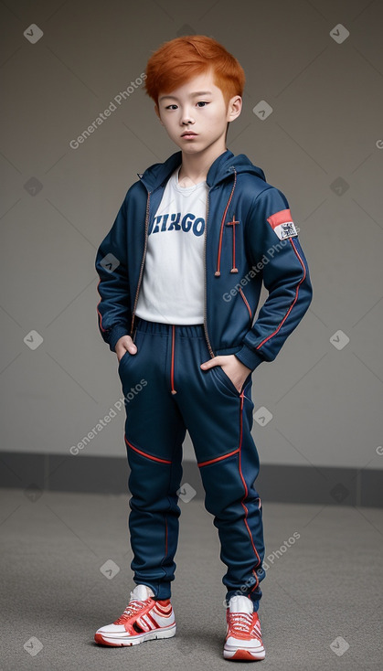 Korean child male with  ginger hair