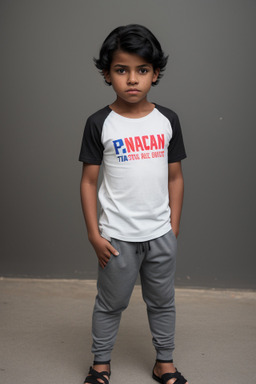 Panamanian child boy with  black hair