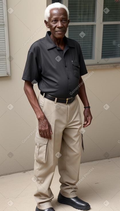 Senegalese elderly male with  black hair