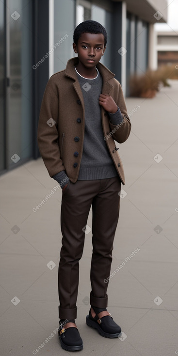 Teenager boy with  brown hair