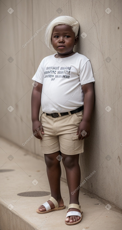 Malian child boy with  white hair