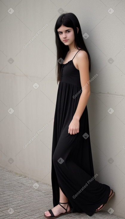 Swiss teenager girl with  black hair