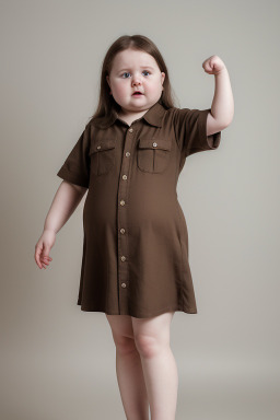 Belarusian infant girl with  brown hair