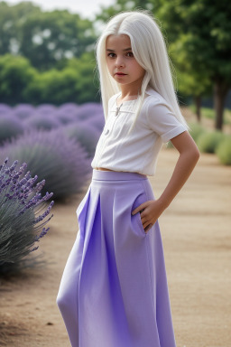 Portuguese child female with  white hair