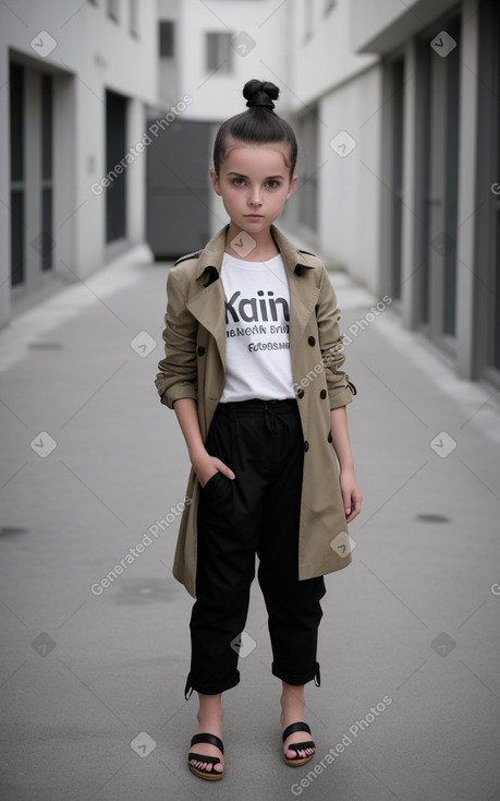 Austrian child girl with  black hair