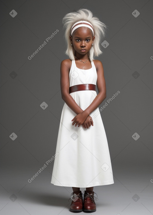 Child girl with  white hair