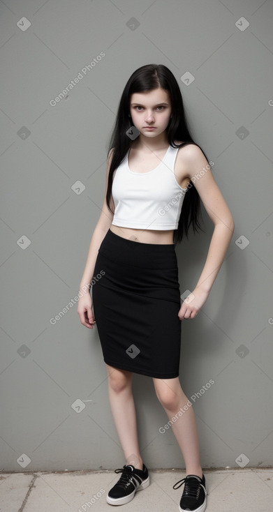 Ukrainian teenager girl with  black hair