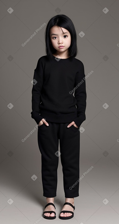 Chinese child female with  black hair