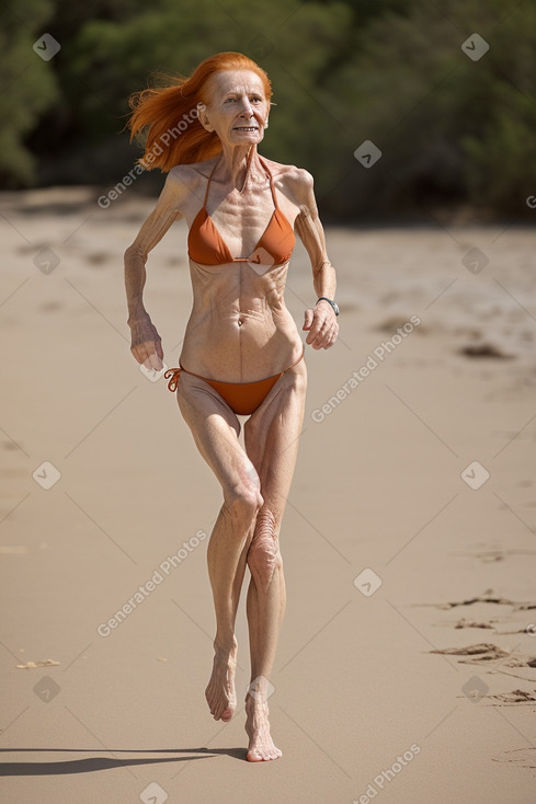 Elderly female with  ginger hair