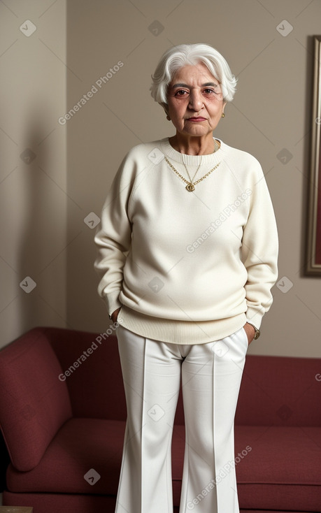 Iranian elderly female with  white hair