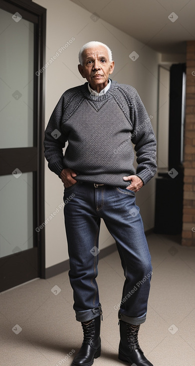 Dominican elderly male with  black hair