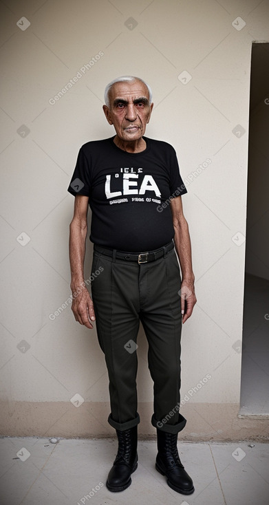 Libyan elderly male with  black hair