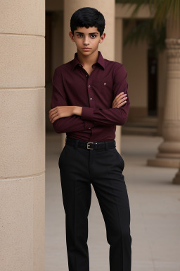 Egyptian teenager boy with  black hair