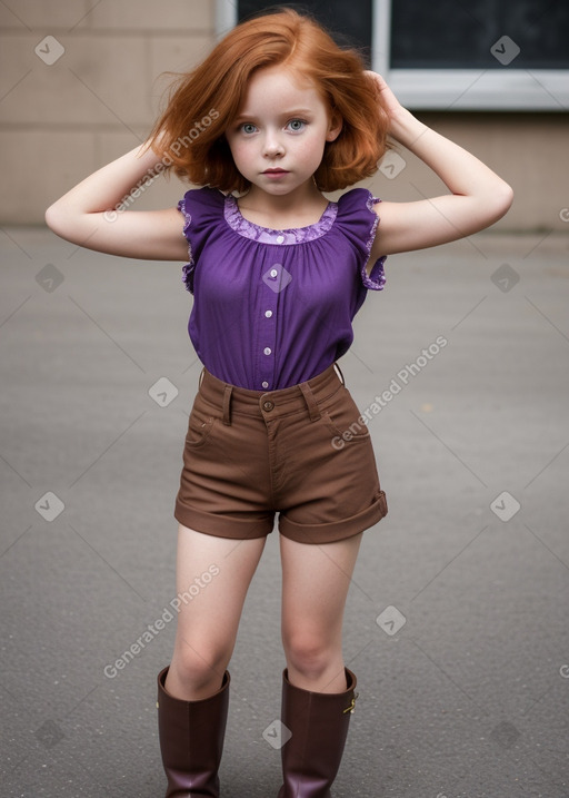 Child girl with  ginger hair