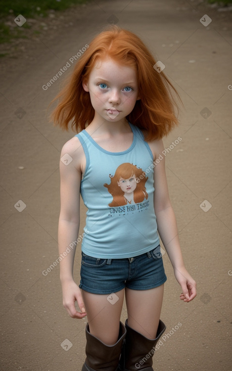 Slovenian child girl with  ginger hair