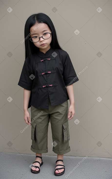 Chinese child female with  black hair