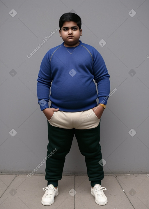 Indian teenager boy with  blonde hair