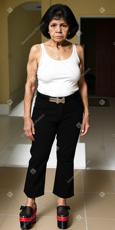 Nicaraguan elderly female with  black hair