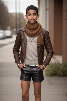 Dominican teenager boy with  brown hair