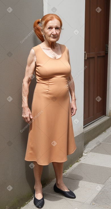 Italian elderly female with  ginger hair