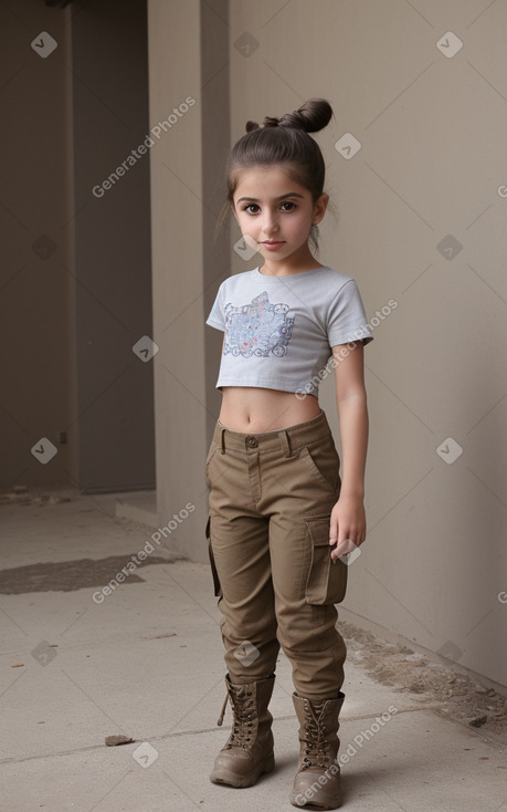 Armenian child girl with  brown hair