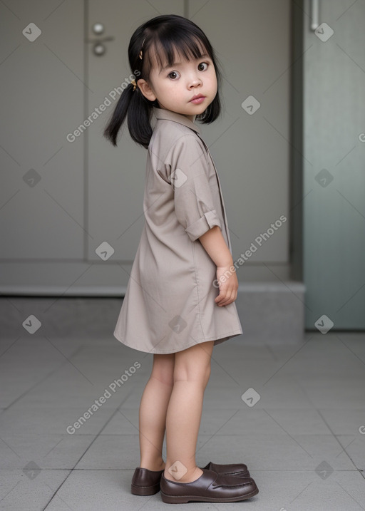 Vietnamese infant girl with  gray hair