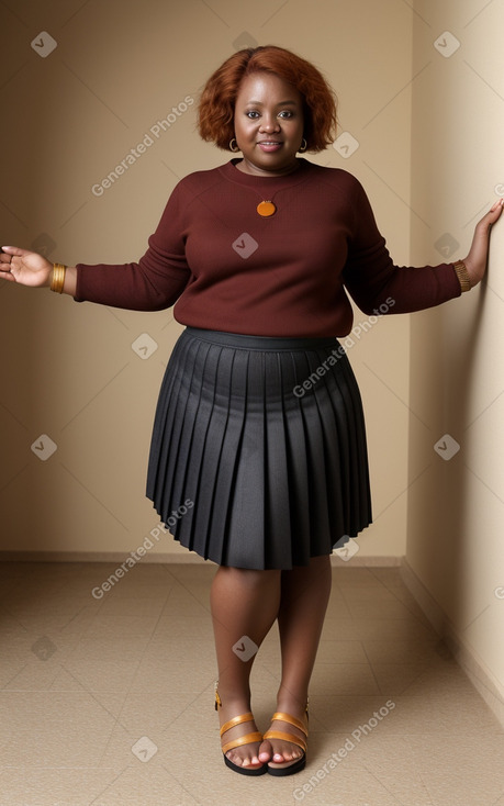 Togolese middle-aged female with  ginger hair