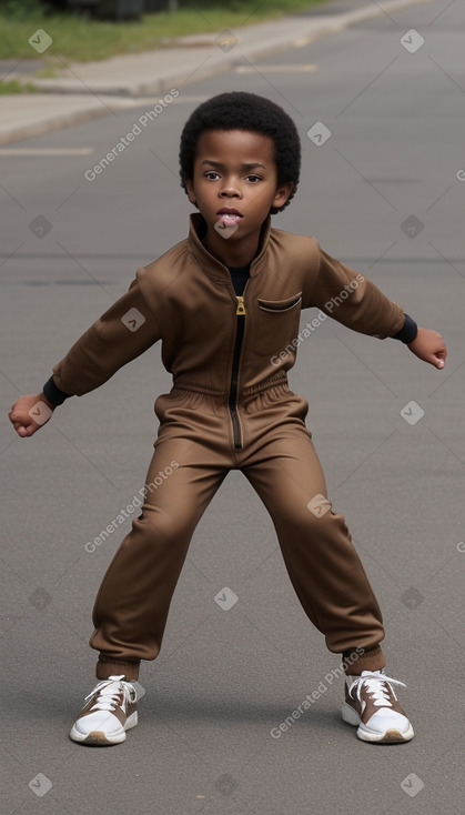 African american child boy with  brown hair