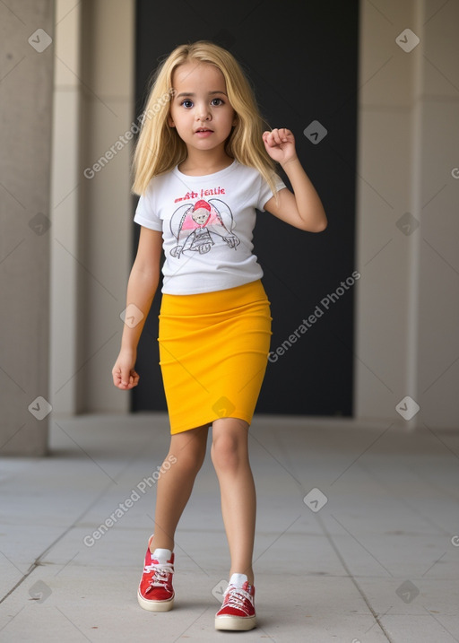 Tunisian infant girl with  blonde hair