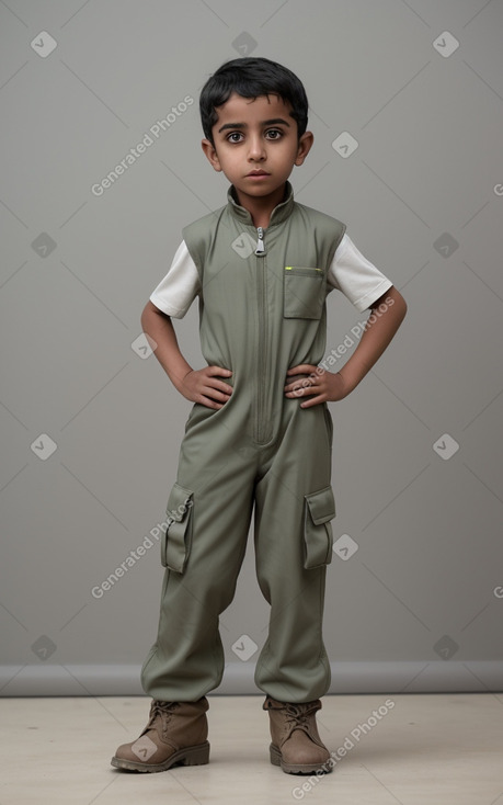 Omani child boy with  gray hair