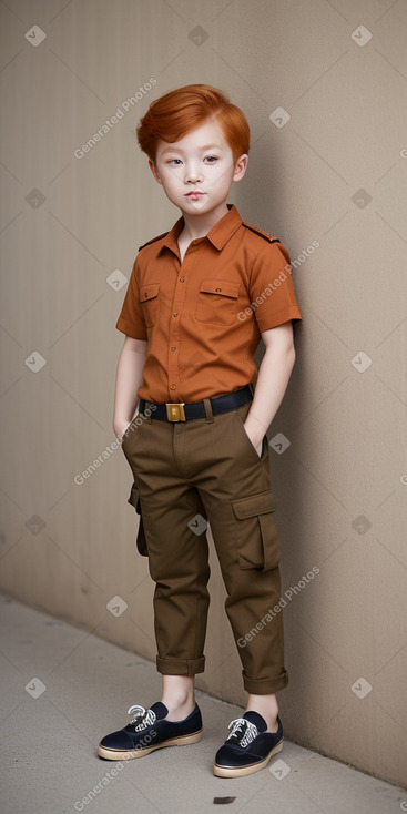 Korean child male with  ginger hair