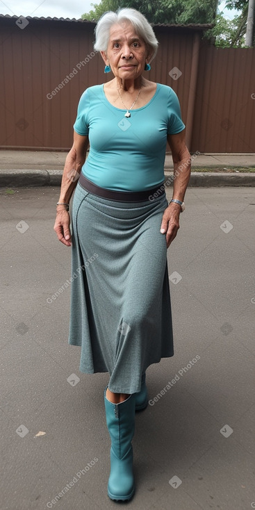 Ecuadorian elderly female with  gray hair