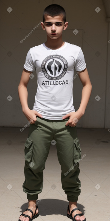 Algerian teenager boy with  white hair