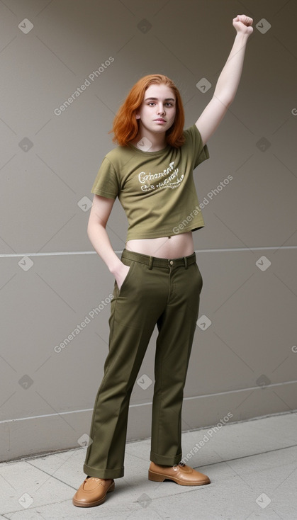 Young adult non-binary with  ginger hair