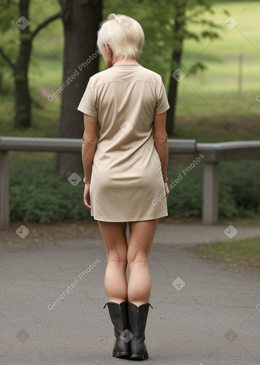 Finnish elderly female with  blonde hair